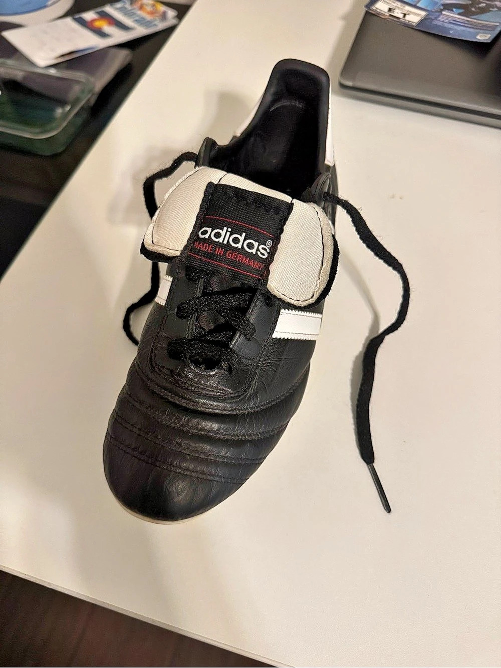 adidas Copa Mundial kangaroo leather Firm Ground Soccer Cleats Black & White mad